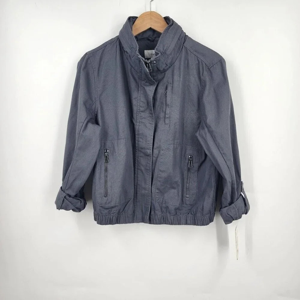 Sebby Women's Full Zip Cinch Waist Hooded Long Sleeve Jacket Size XL NWT